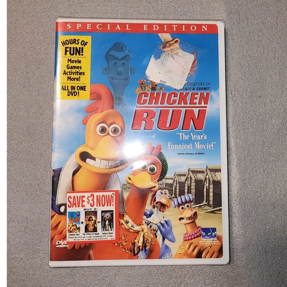 DreamWorks Chicken Run DVD Kids NIP Special Edition Claymation Movie Sealed